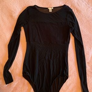 Black long sleeve body suit